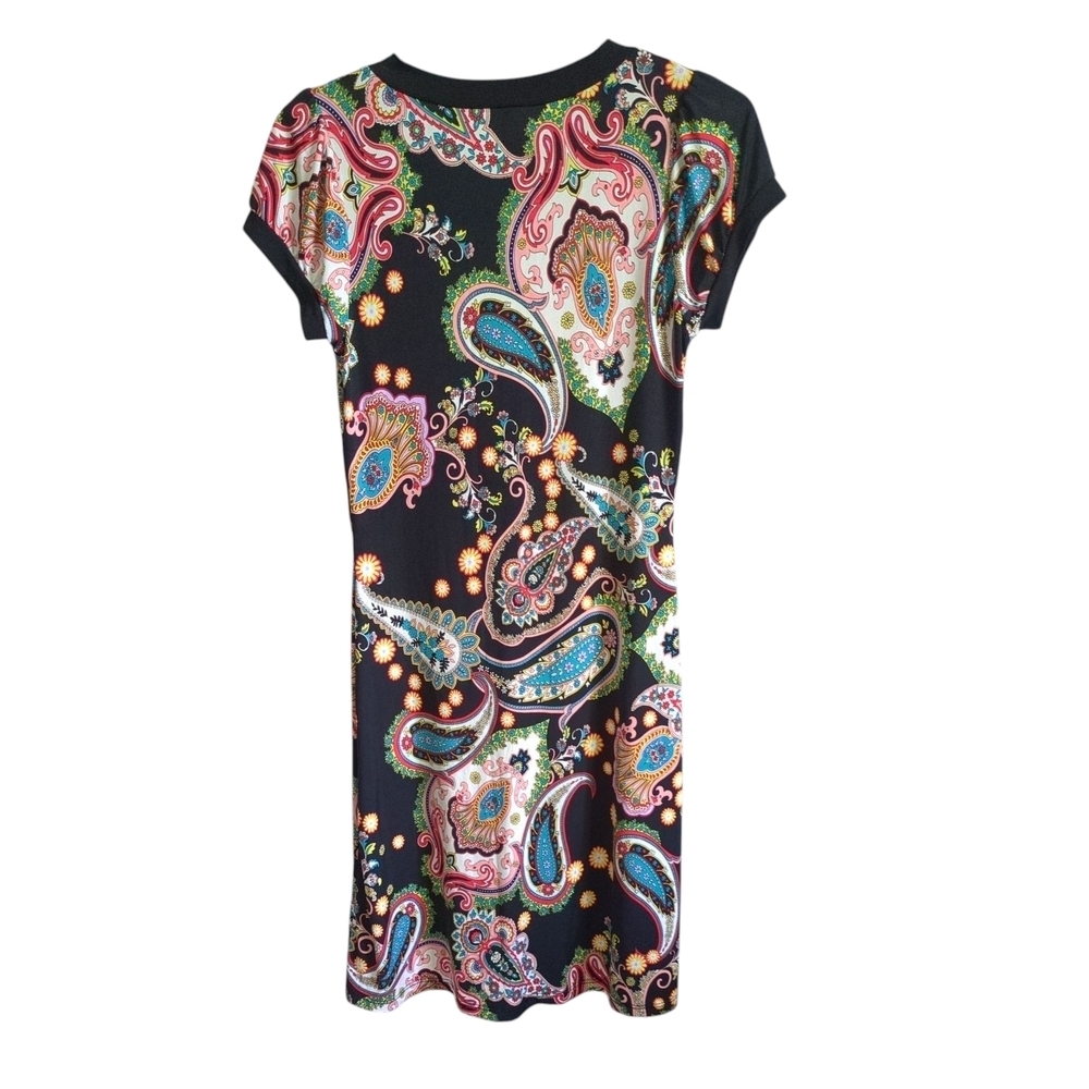 Lipstick Y2K Vintage Paisley Empire Waist Dress Size Large - Picture 2 of 6